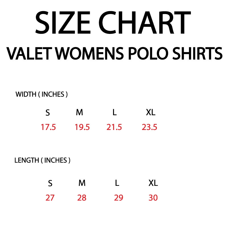 Women Black Valet Polo Shirt With Black Wording